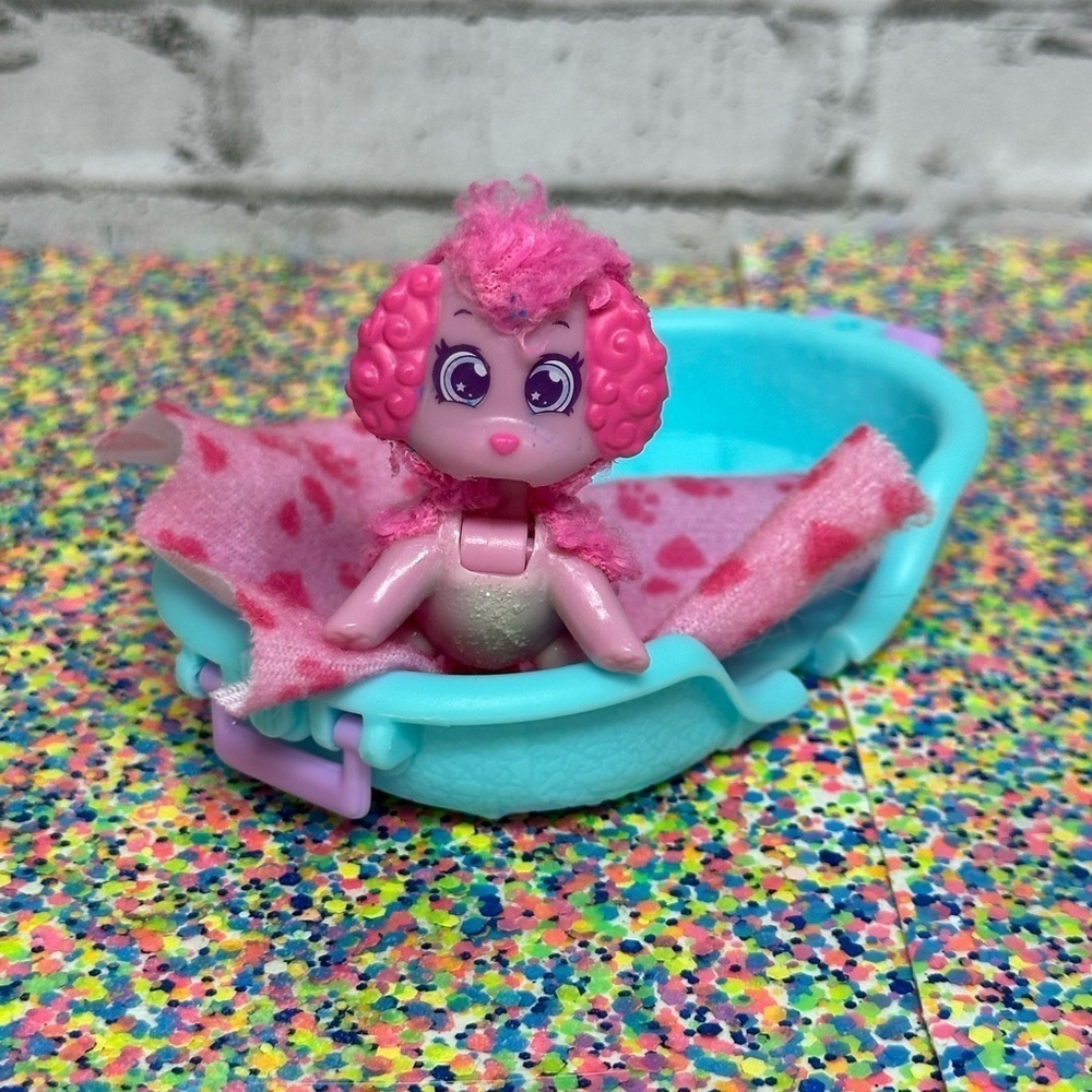 Scruff a Luvs Pink POODLE Mini Figure Tub Towel RARE